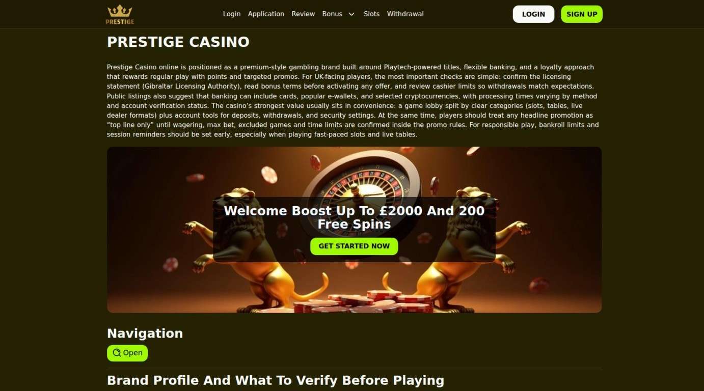 Prestige Casino Login Issues In United Kingdom: Password Reset And Troubleshooting