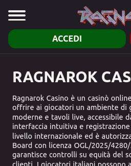Esperienza di gioco mobile su Ragnarok Casino: una recensione dettagliata  