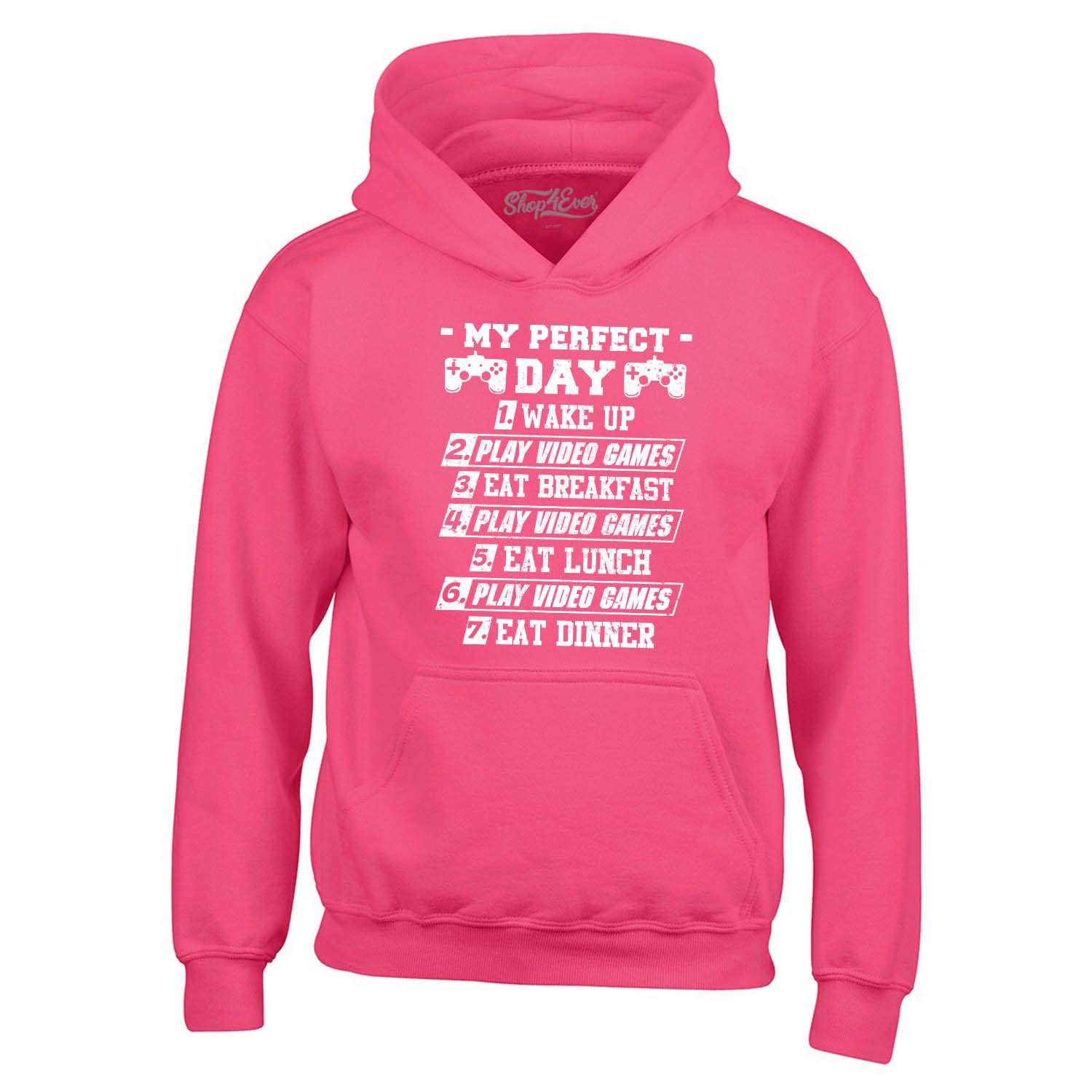 My Perfect Day Play Video Games Funny Vintage Unisex T-Shirt Unisex Adult Bella Gildan Hoodie Sweatshirt Kid Shirt Gift