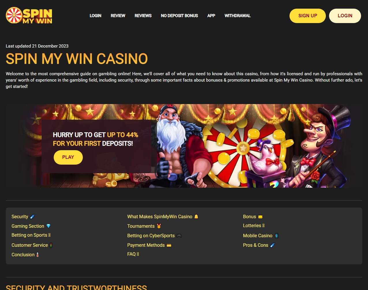 spin my win casino no deposit bonus