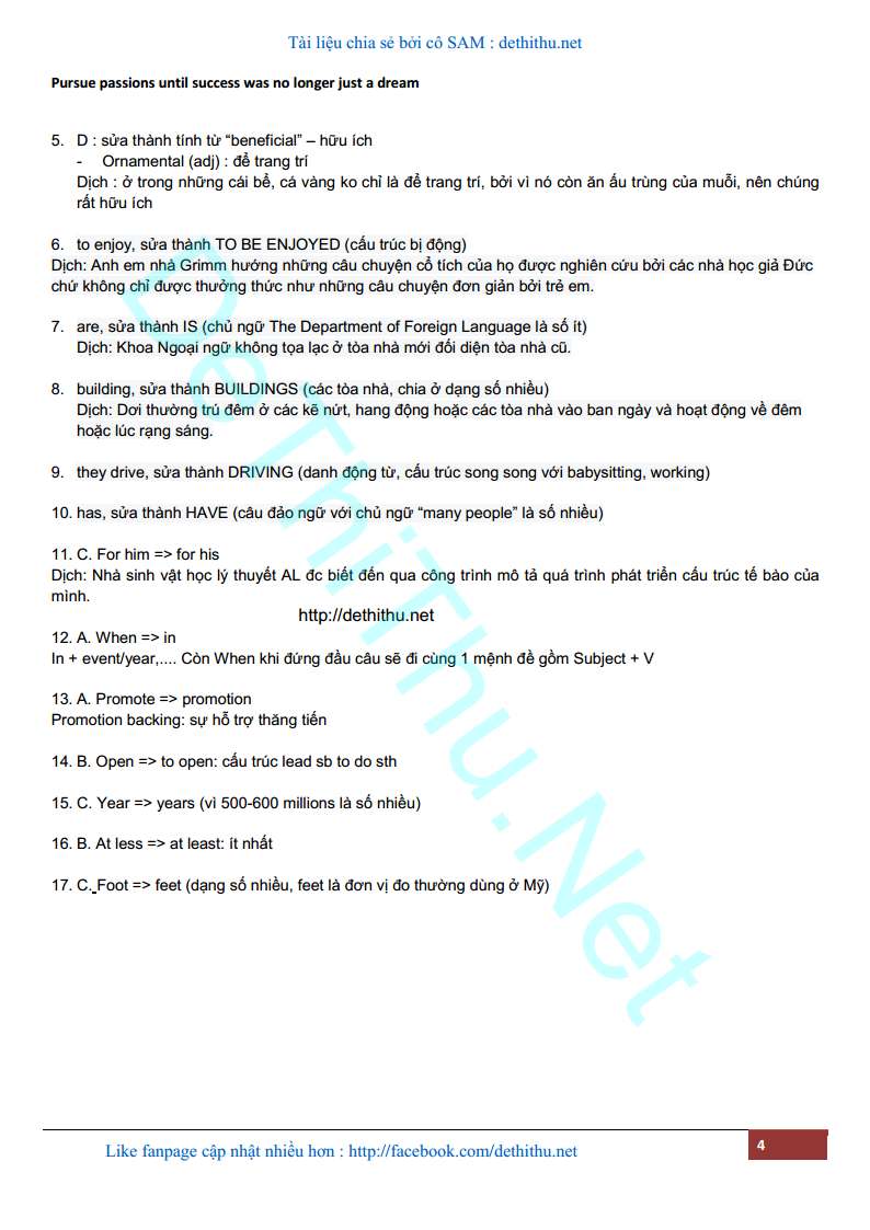32 bài tập trắc nghiệm tìm lỗi sai tiếng Anh đáp án chi tiết