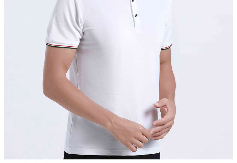 Summer short-sleeved mulberry silk shirt men's high-end shirt lapel sports POLO shirt printed logo work clothes advertising shirt