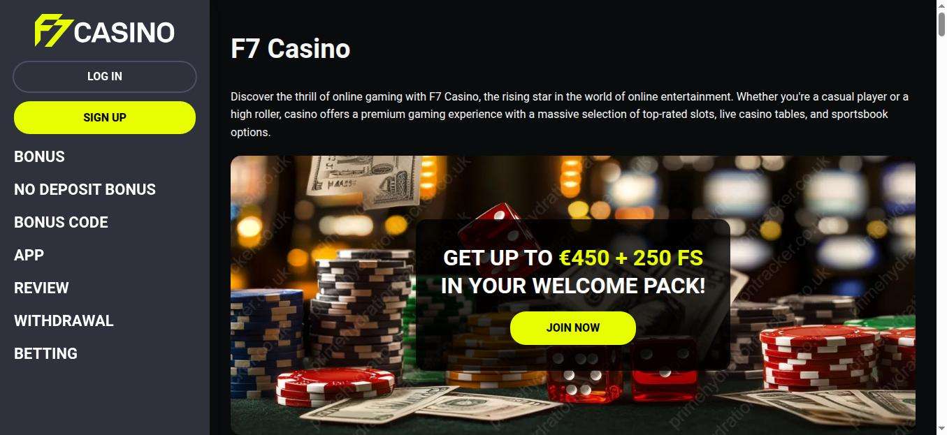 An Overview of F7 Casino: Games, Bonuses, and Services