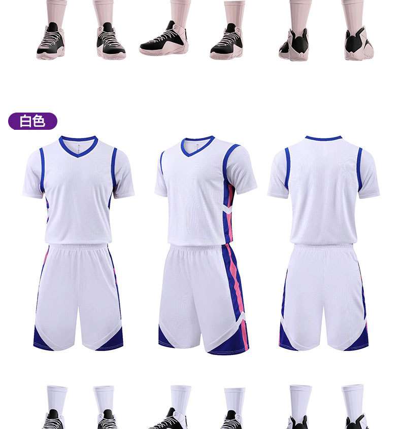Quick-drying ball suit women's basketball jersey short-sleeved anti-light T-shirt fake 2-piece sports basketball suit