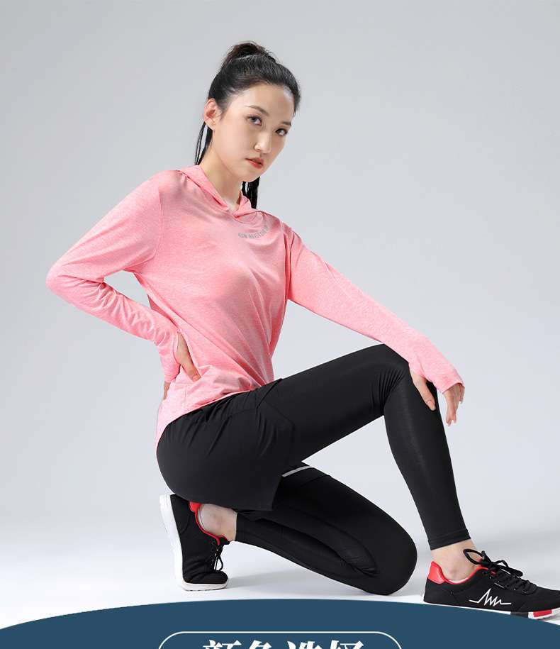 Outdoor running quick-drying clothes sweatshirt long-sleeved hoodie thin women's new thin sports sweater women's autumn basketball
