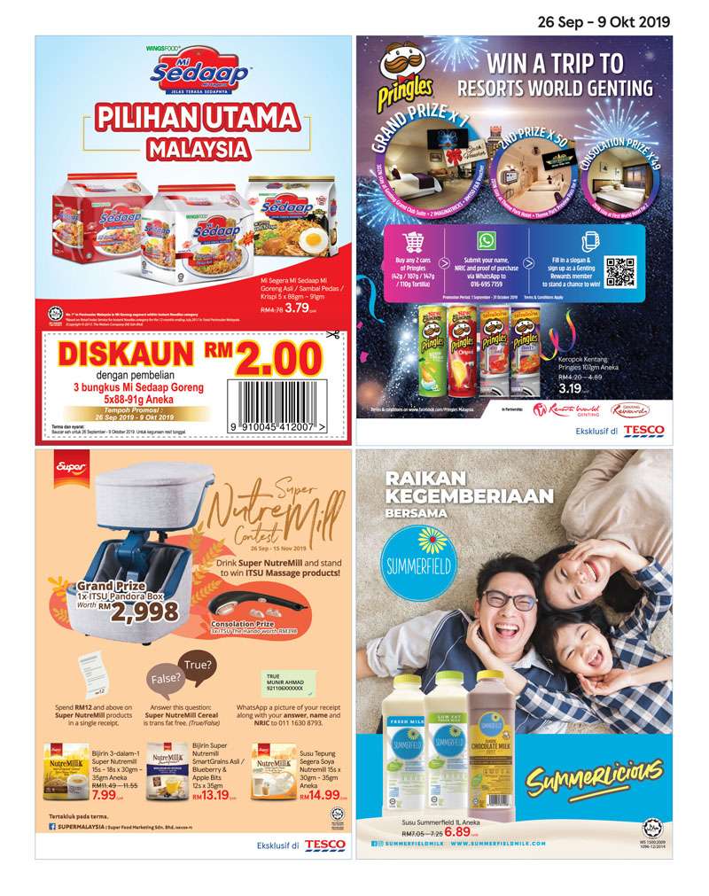 Tesco Malaysia Weekly Catalogue (26 September 2019 - 2 October 2019)
