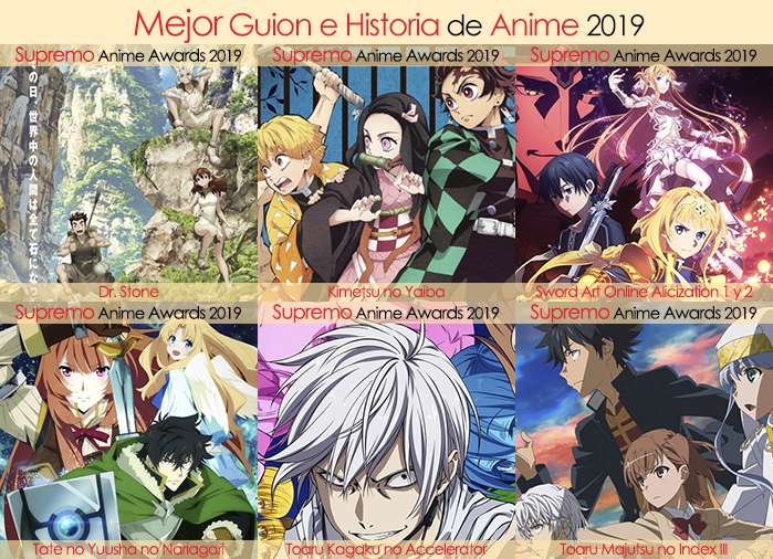 Final X Categorias Nominados a Mejor Guion e Historia de Anime 2019