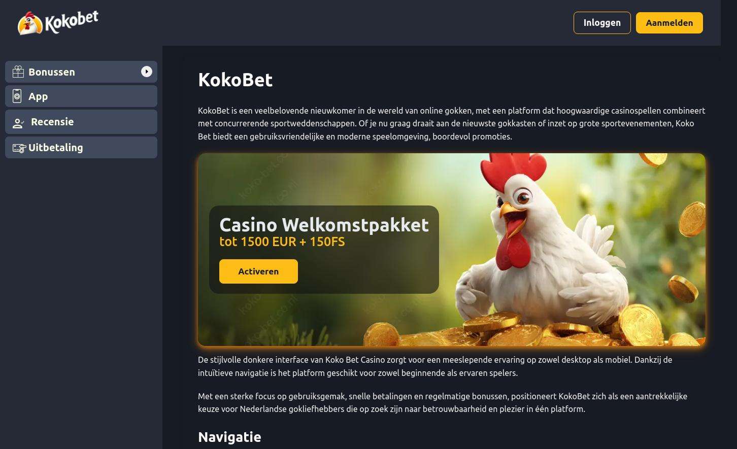 Recensie van de uitgebreide spelselectie van Koko Bet