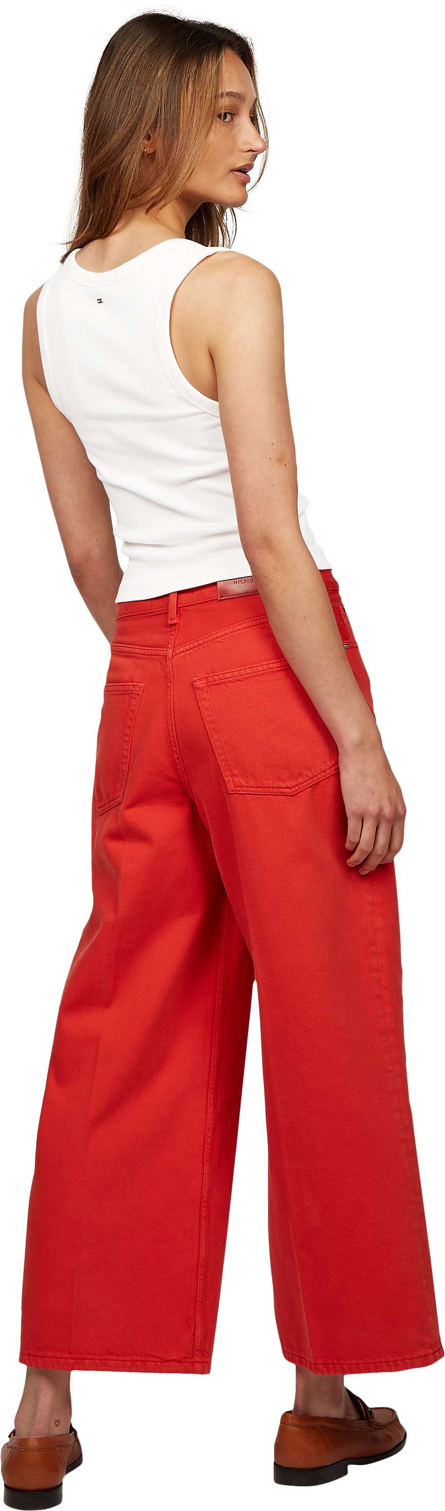 Tommy Hilfiger SLIM HENLEY GB SCOOP, YBL Beyaz Kadın T-Shirt & Polo