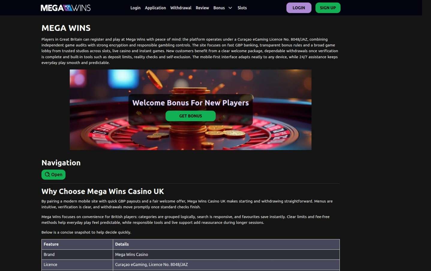 Mega Wins No Deposit Bonus Options For Players In United Kingdom