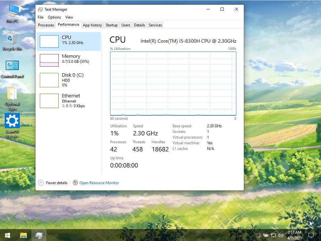 Windows 10 Superlite Consumo de CPU