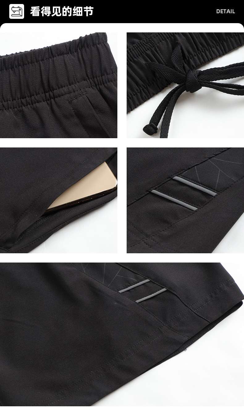 Men's straight sports shorts outdoor fitness running basketball casual breathable quick-drying five-point pants men's tooling