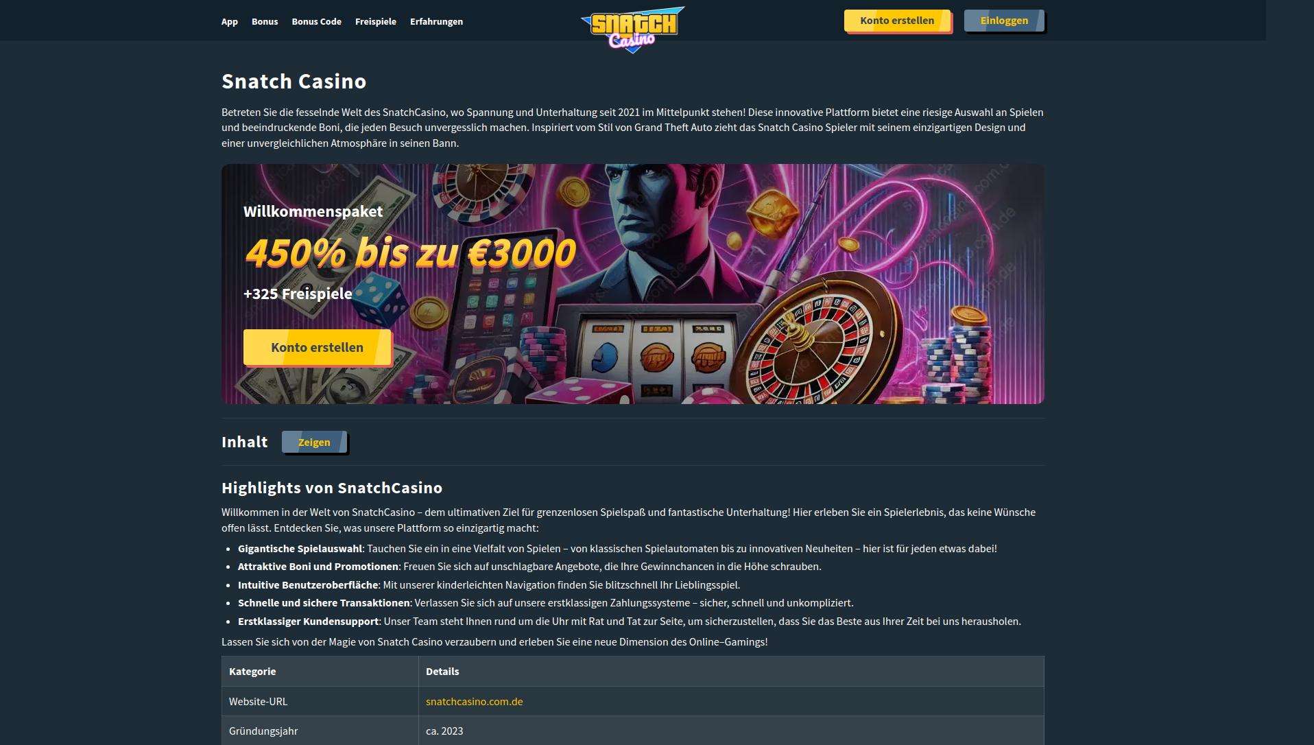 Variety of Payment Methods Available for German Players at Snatch Casino