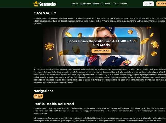 Casinacho In Italia: Pro E Contro Reali Secondo I Giocatori  
