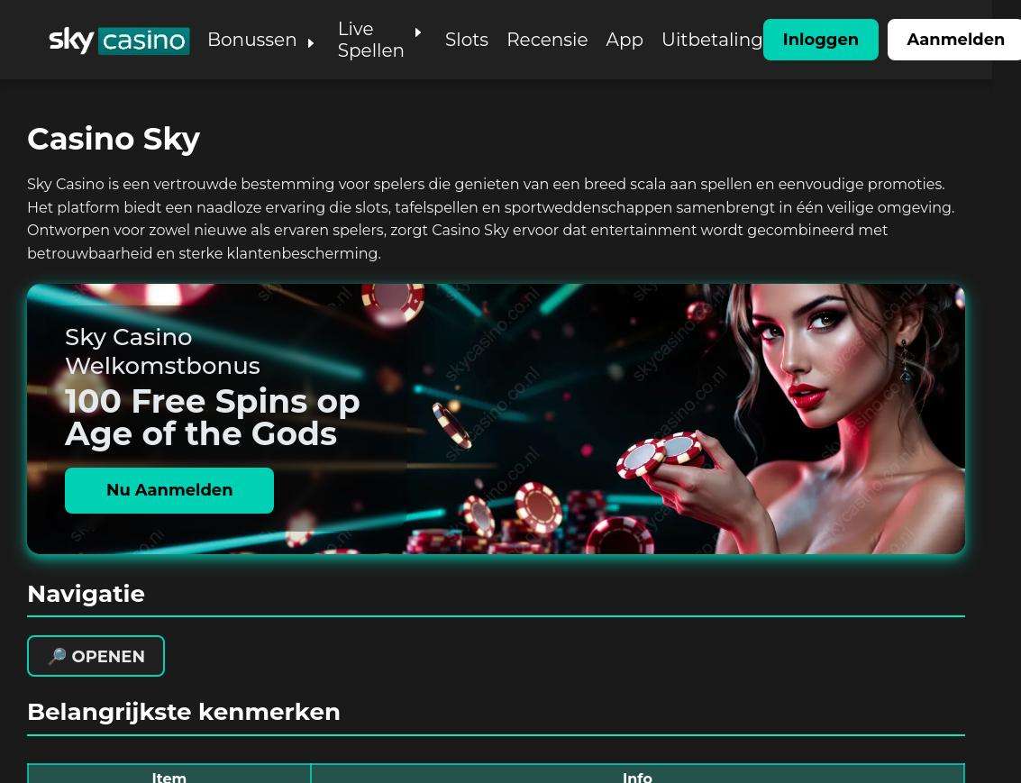 Veelgestelde vragen over spelen bij Casino Sky voor Nederlandse spelers