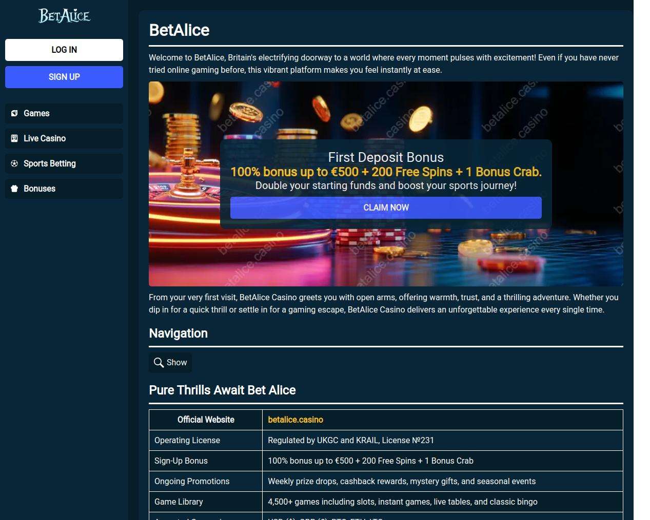 Ocena obsługi klienta w kasynie BetAlice z myślą o polskich graczach