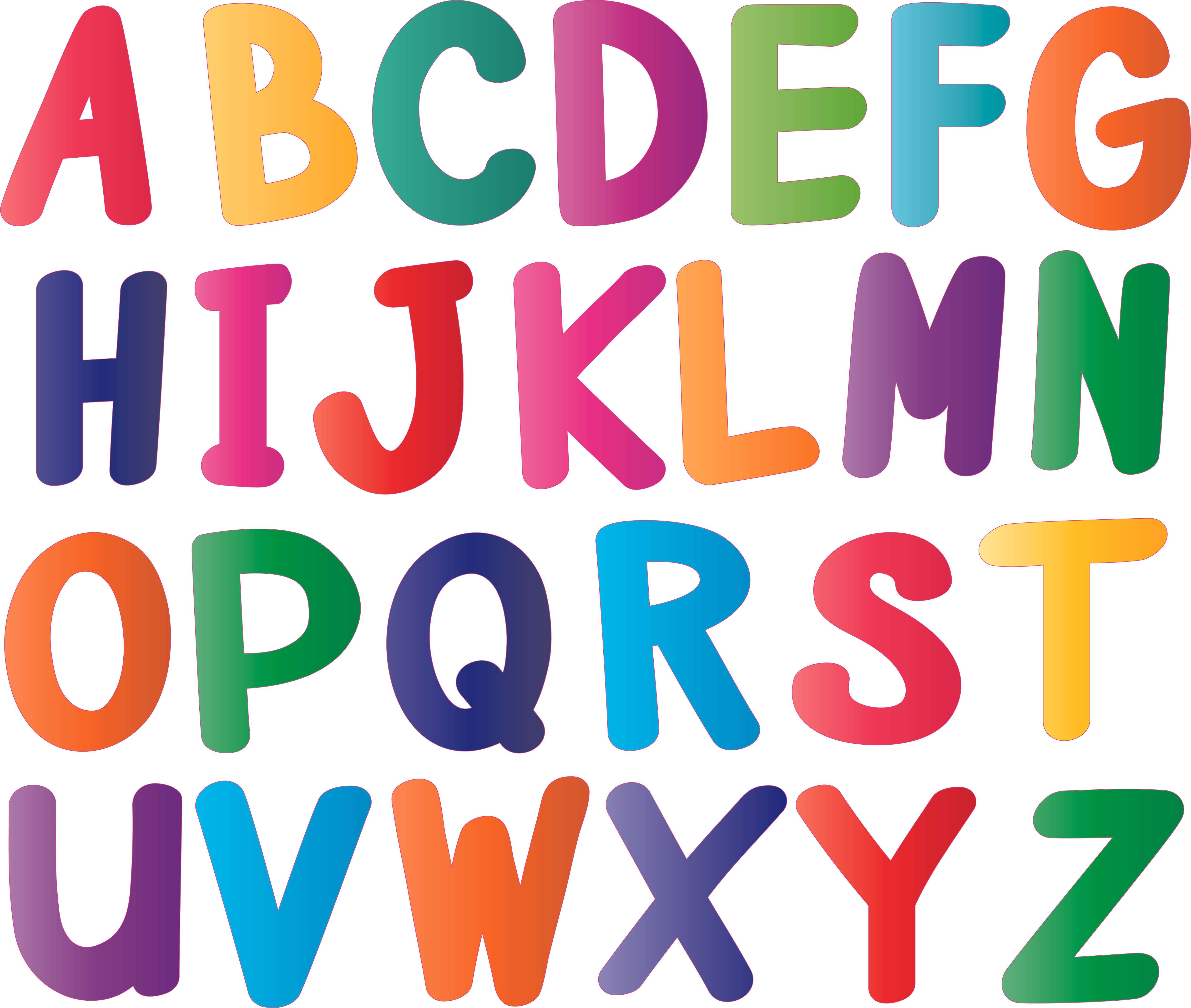 Kids Bedroom Living Room Multi-colored English Alphabet Letters Wall Art  Sticker