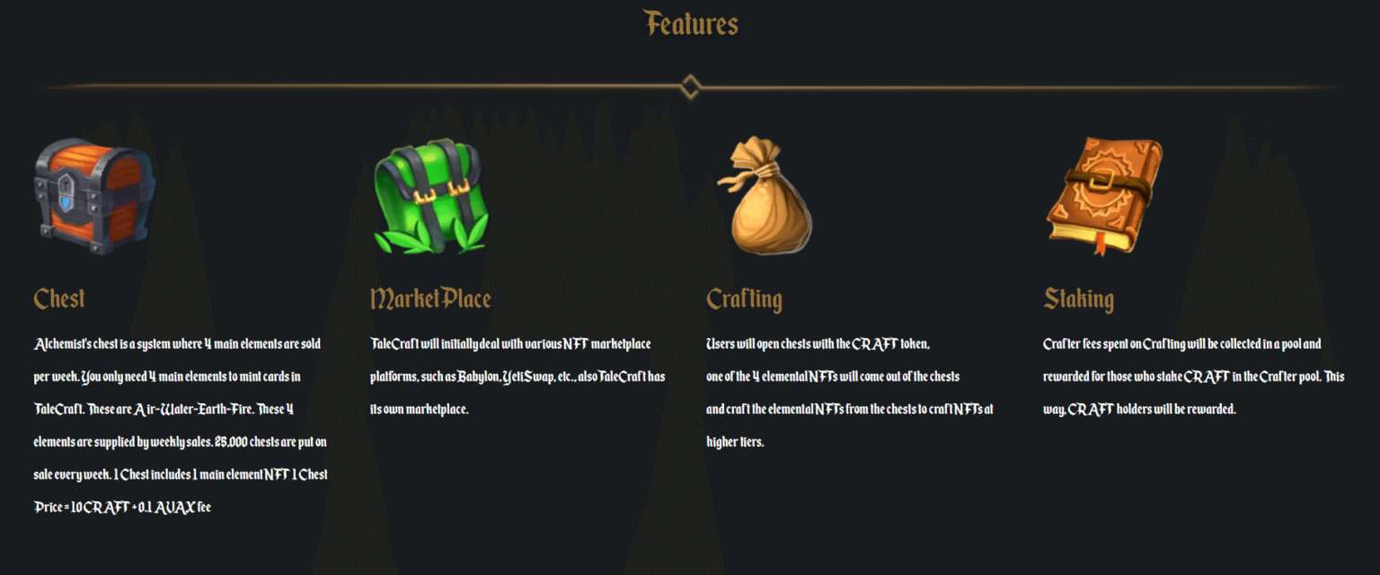 TaleCraft Unique Features
