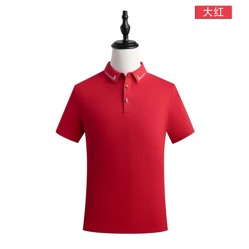 Fashion business lapel corporate advertising shirt high-end T-shirt printing team overalls POLO shirt short-sleeved work clothes