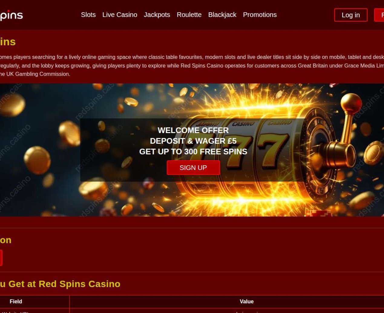 Red Spins No Deposit Bonus Available  