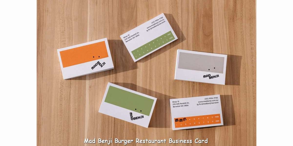 Mad Benji Burger Restaurant Business Card