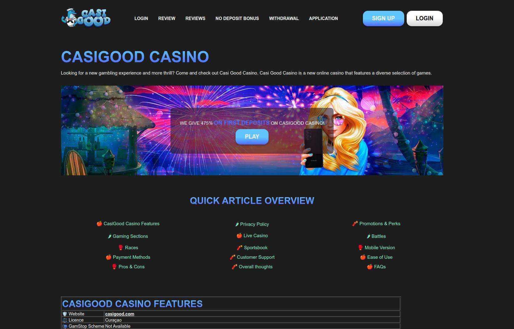 Analysis of payment methods available at CasiGood Casino for players in the UK