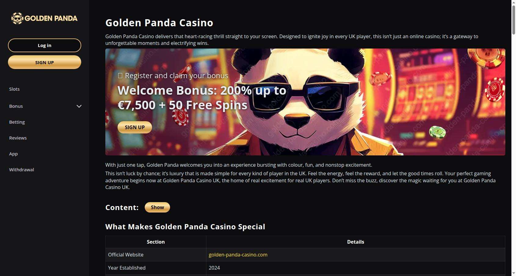 Exclusive Bonus Offers for Swedish Players at Golden Panda Casino