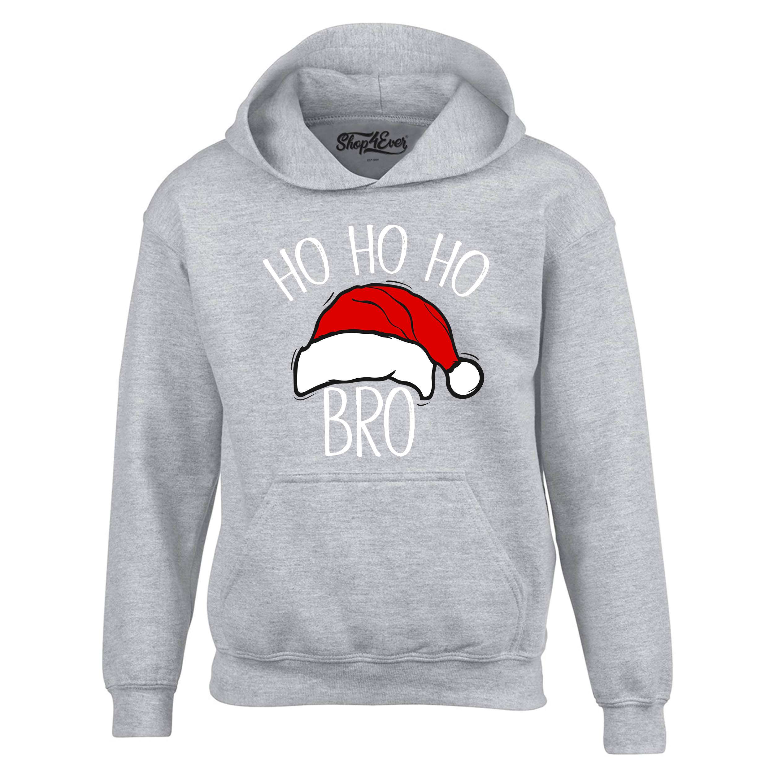 Ho Ho Ho Bro Santa Claus Hat Christmas Xmas Hoodie Sweatshirts
