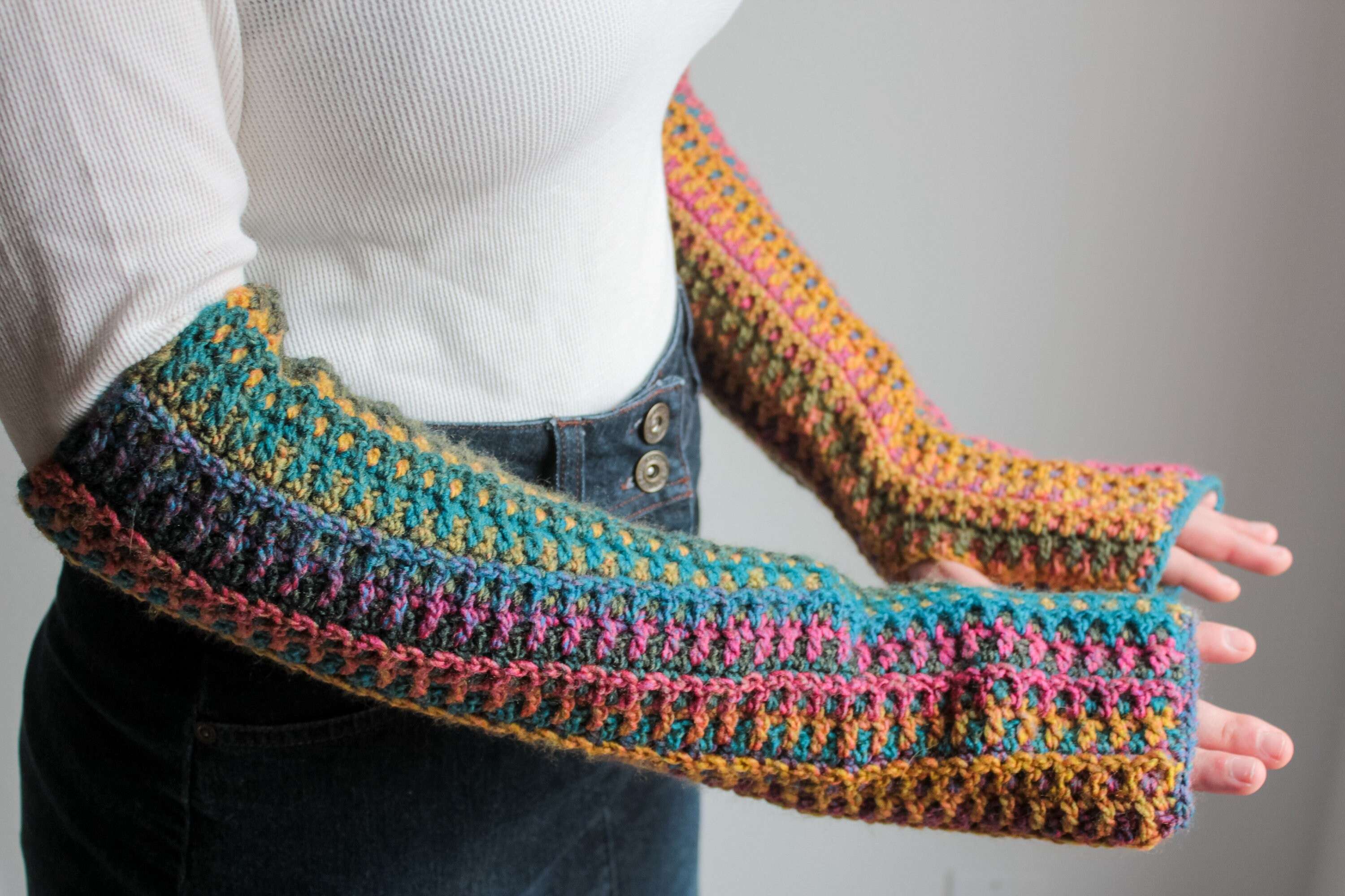 How To Crochet Arm Warmers