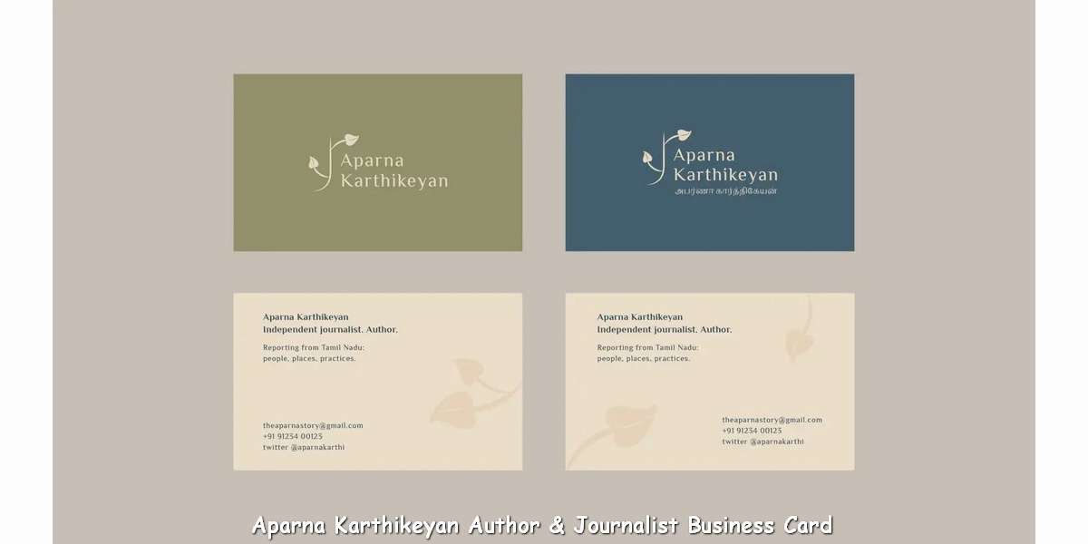 Aparna Karthikeyan Author & Journalist Business Card