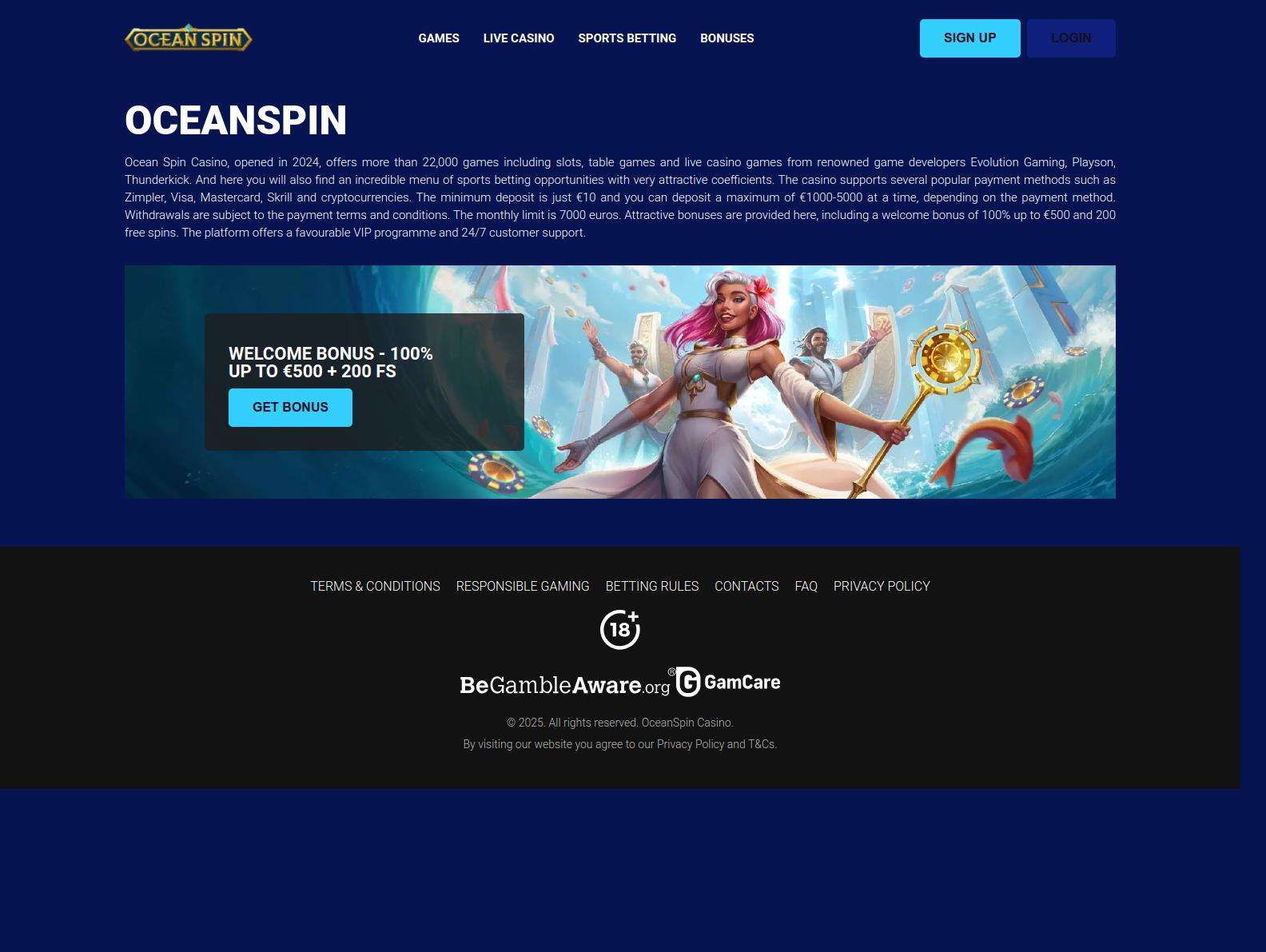 Uncovering the Welcome Bonus at Oceanspin Casino