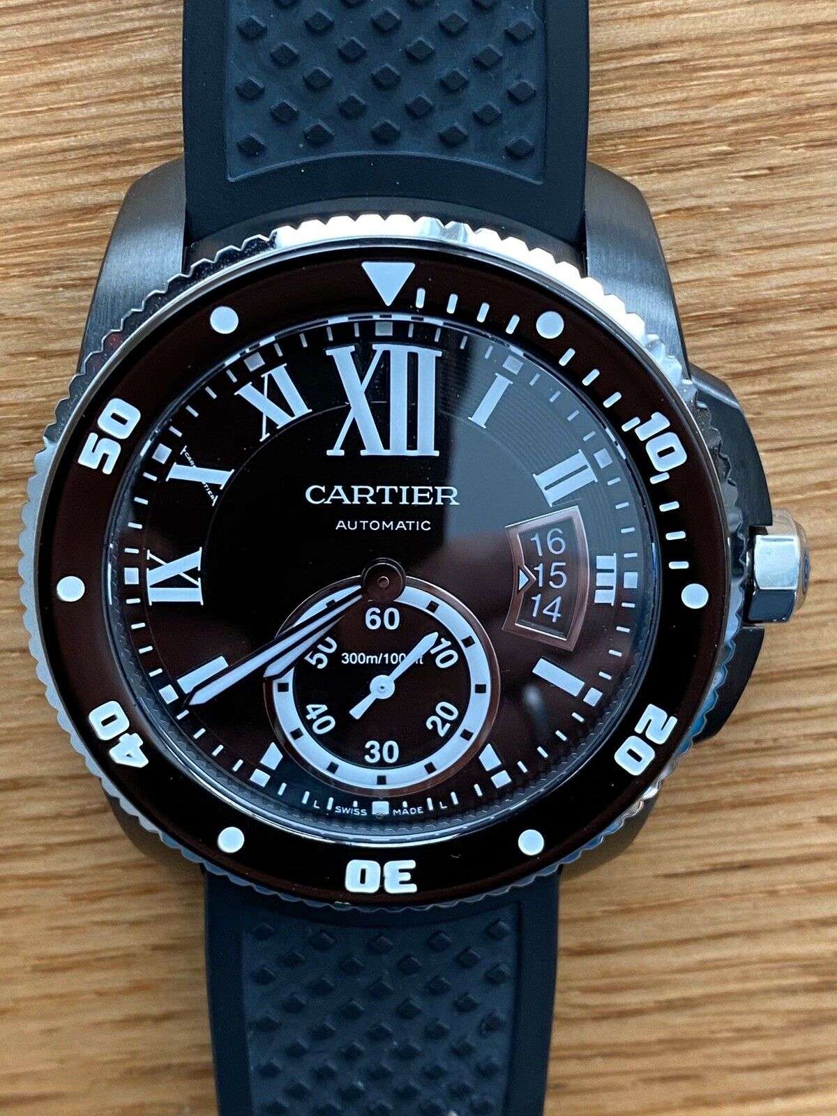 FS: Cartier Calibre de Cartier Diver Watch - 42 mm Black Steel Case ...