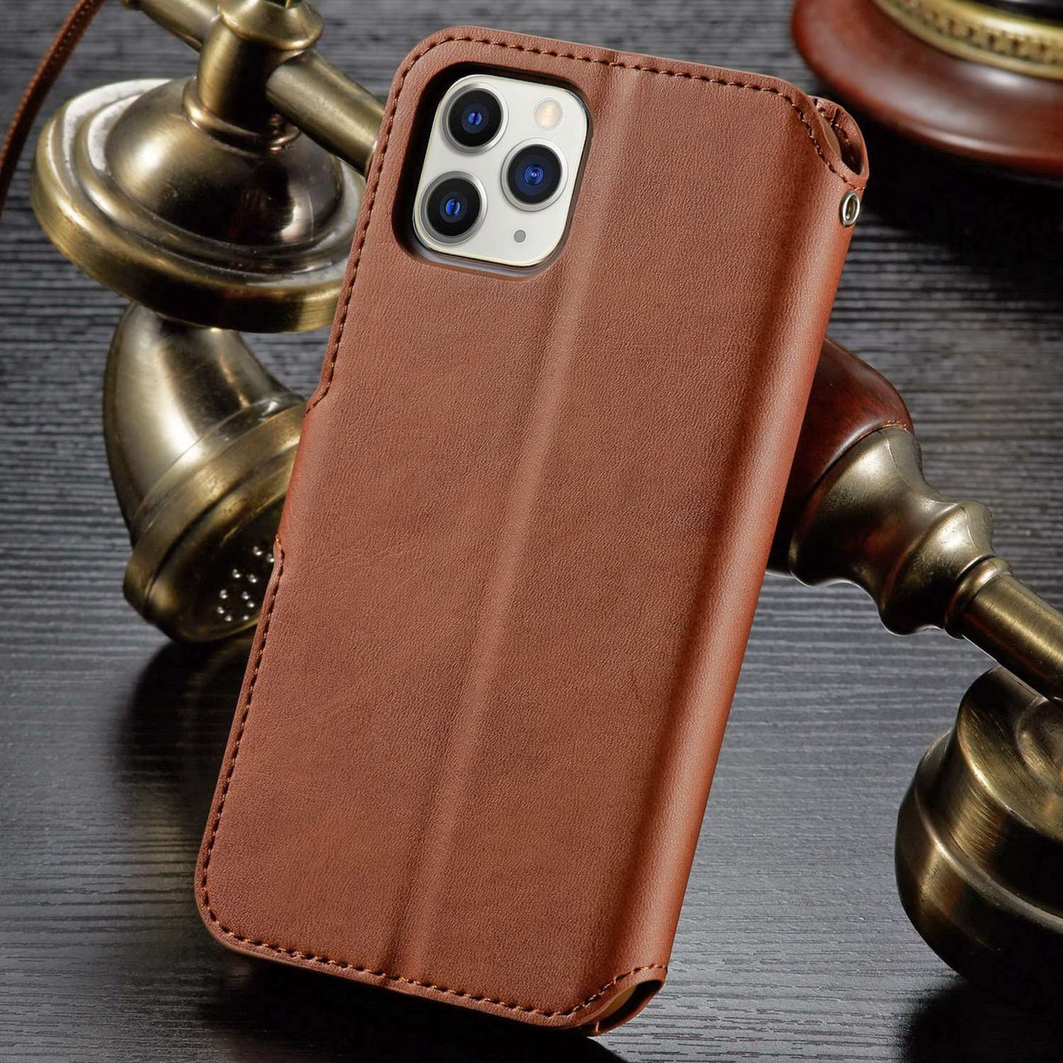 Magnetic Leather Wallet Flip Cover For Apple iPhone 12 PRO MAX Mini