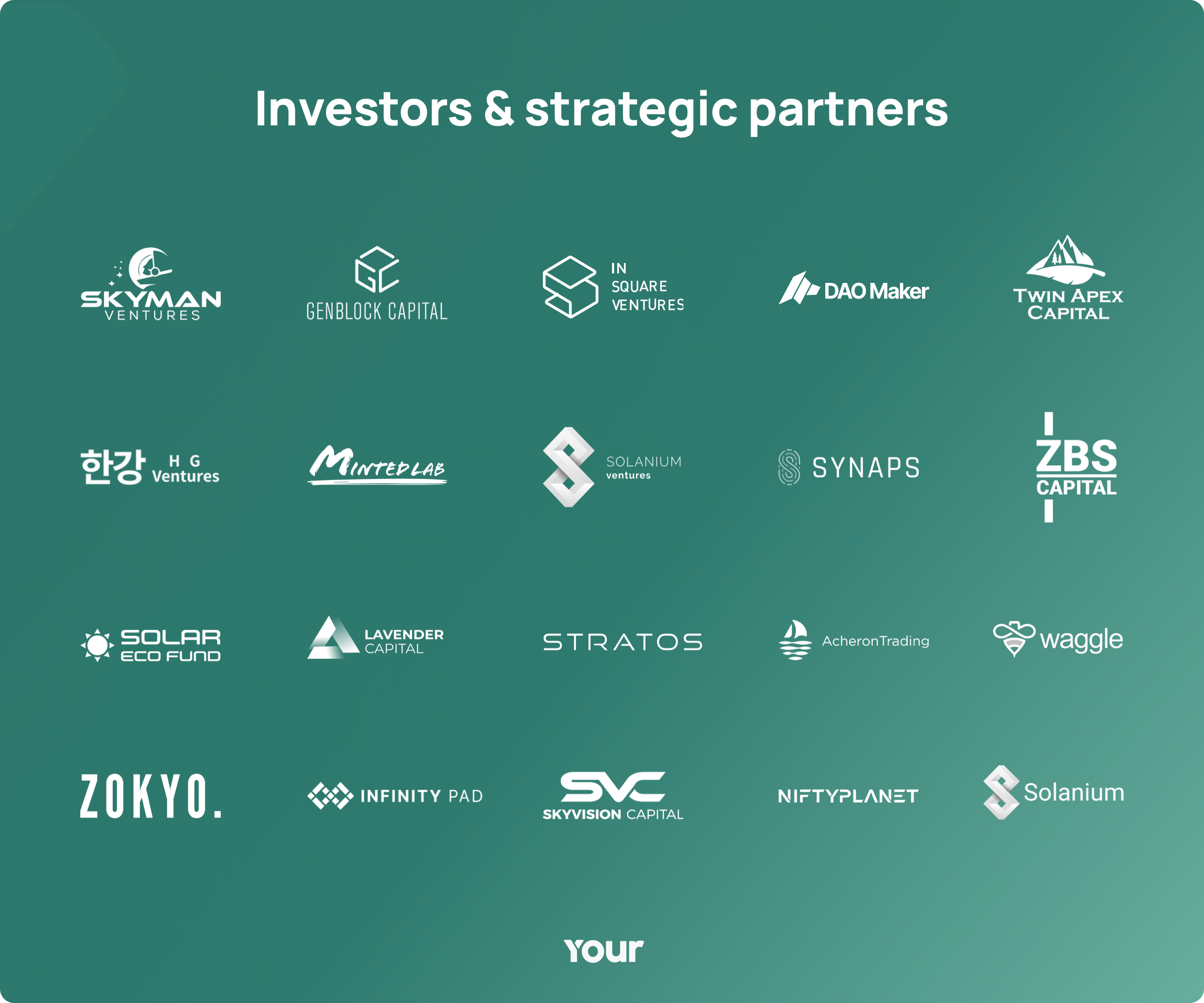 Your Investors and Partners