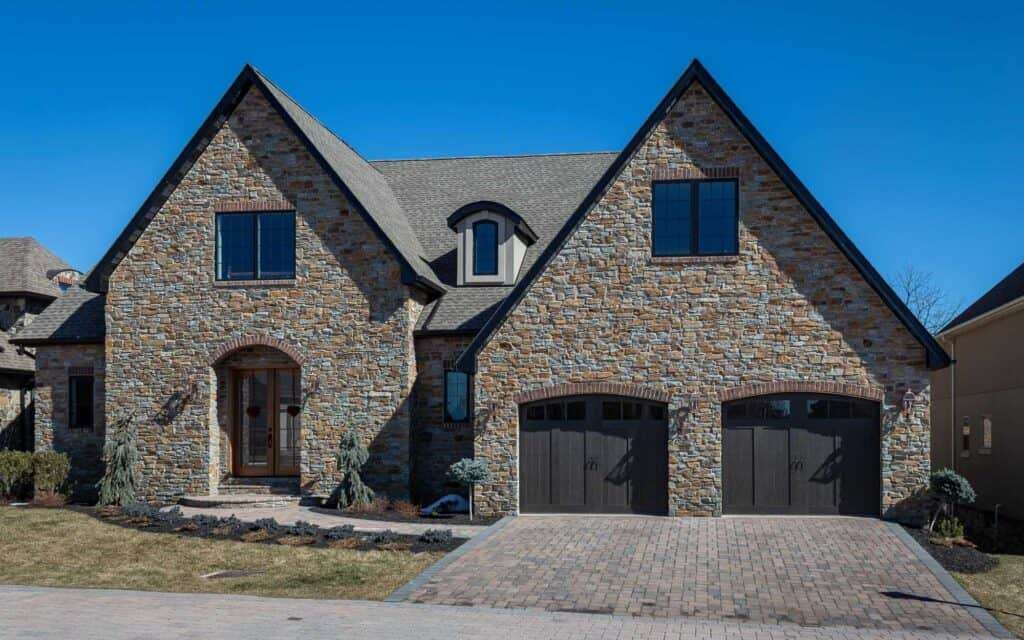 Brick Home With Stone Accents