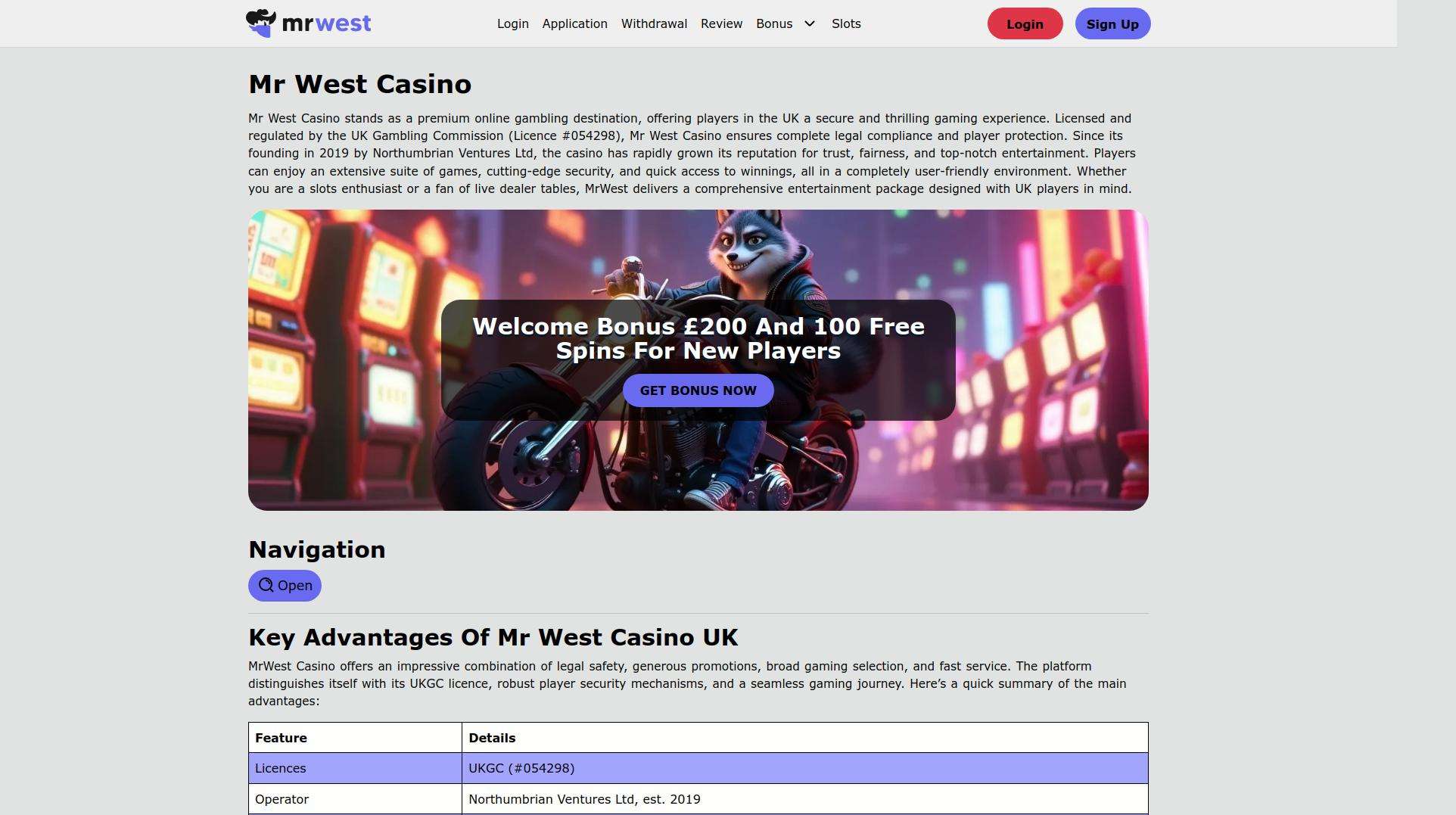 Exploring the Live Casino Experience at Mr West Casino for UK Players
