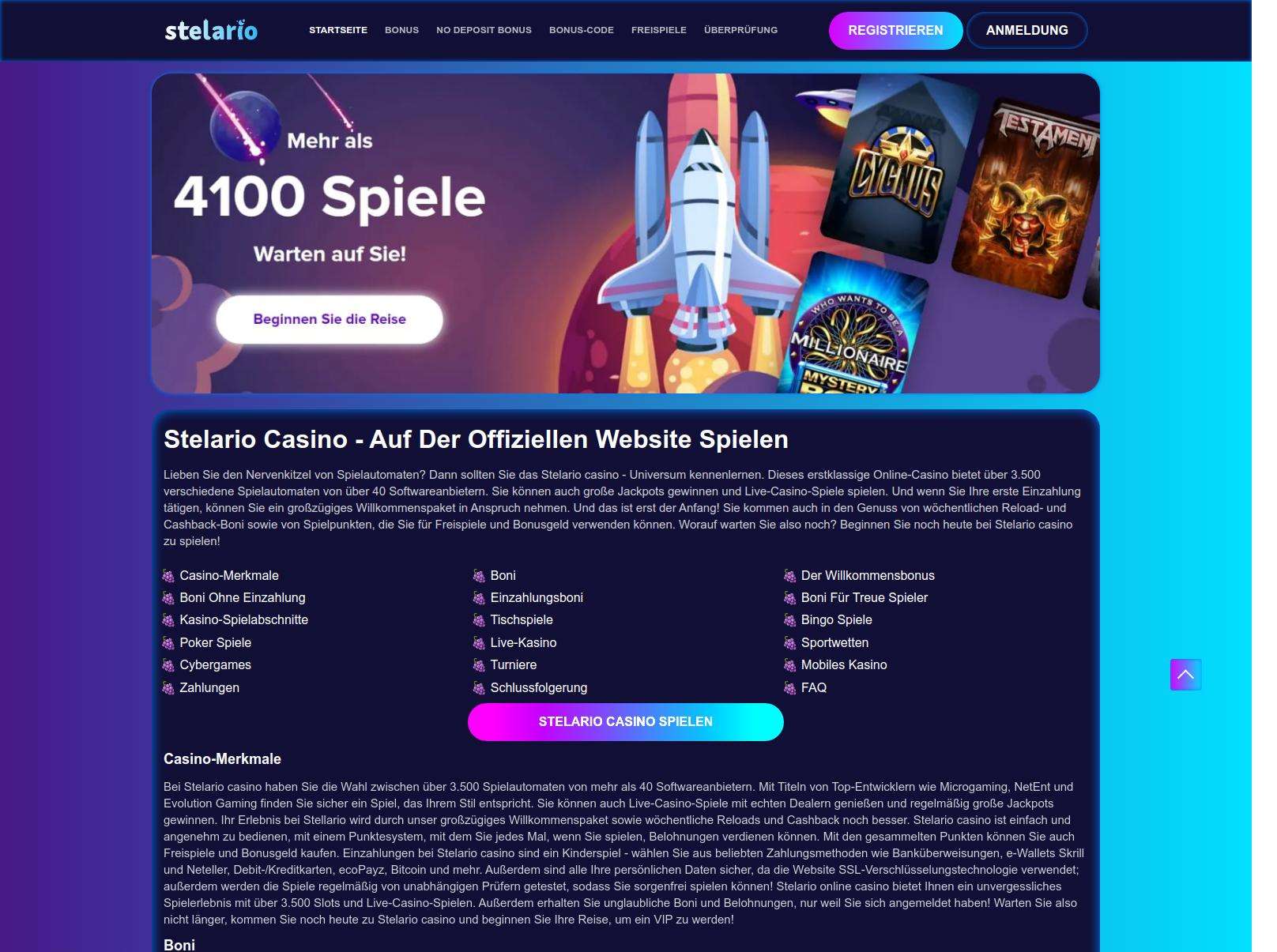 Stelario Casino Willkommensboni im Test: Spannende Angebote für Spieler