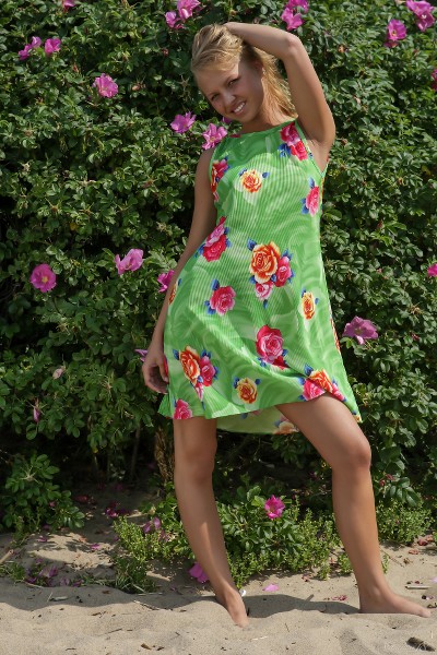 Cliantha M - Flower Dress And Sand 1