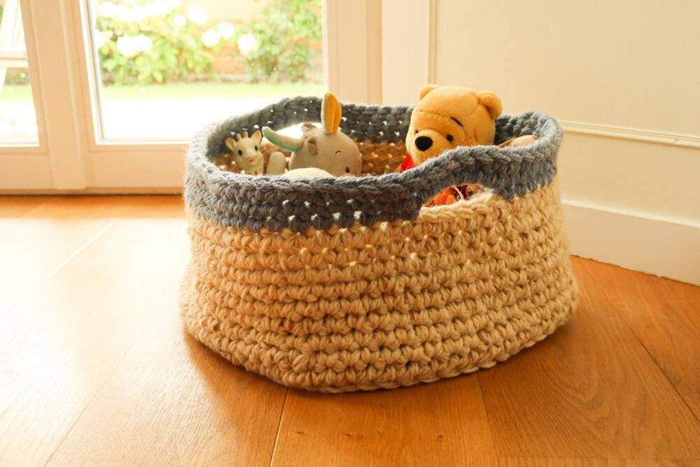 How To Crochet A Basket With Handles