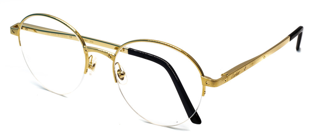 CARTIER CT0108O 004 52mm Gold Eyewear FRAMES RX Optical France 