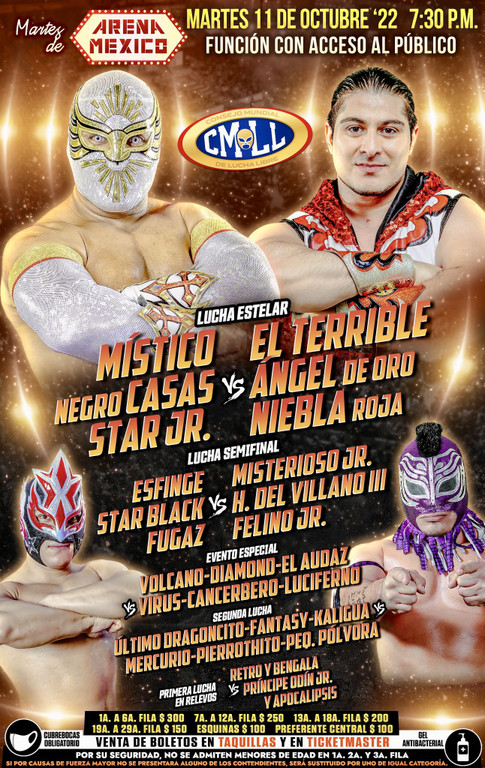 Titanes del Ring - Lucha Libre CMLL desde la Arena México Martes 11 de Octubre del 2022