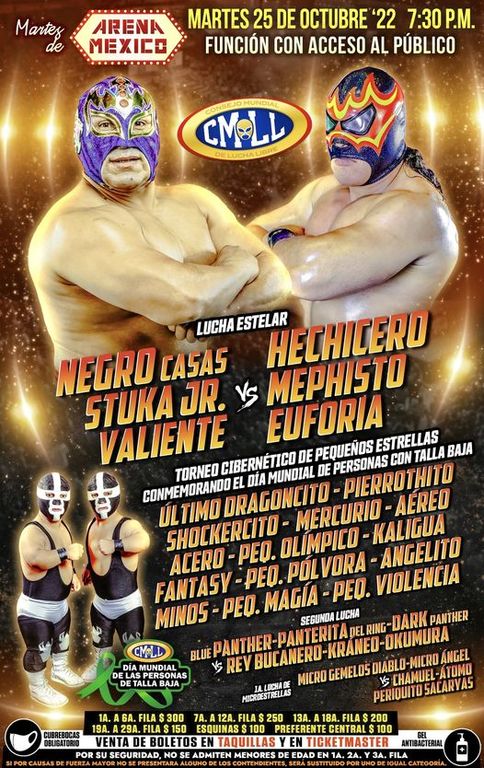 Titanes del Ring - Lucha Libre CMLL desde la Arena México Martes 25 de Octubre del 2022