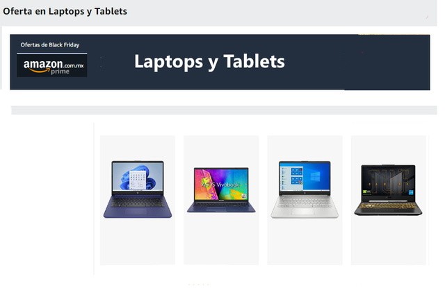 Ofertas Laptops y Tablets Amazon Viernes Negro 2022