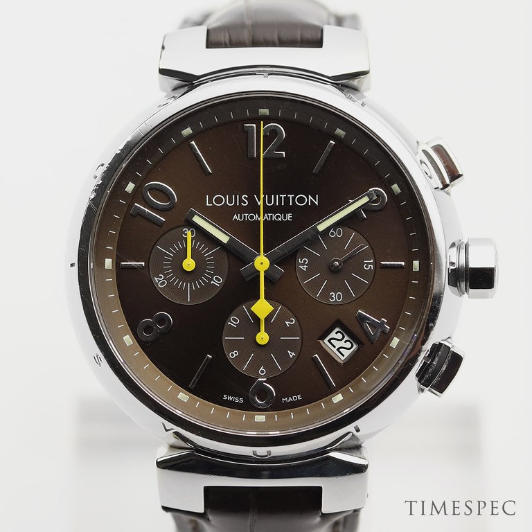 LOUIS VUITTON Tambour Automatic Chronograph Q1121 41mm Stainless Steel | eBay