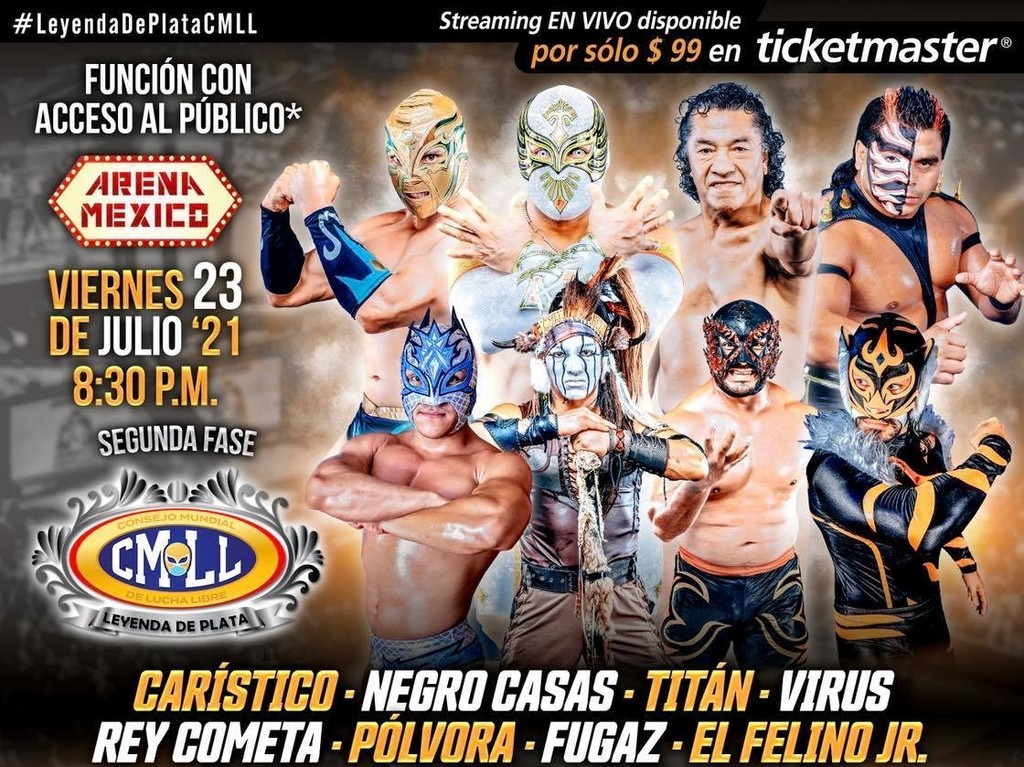 Lucha Libre CMLL desde la Arena México en Vivo – Viernes 23 de Julio del 2021