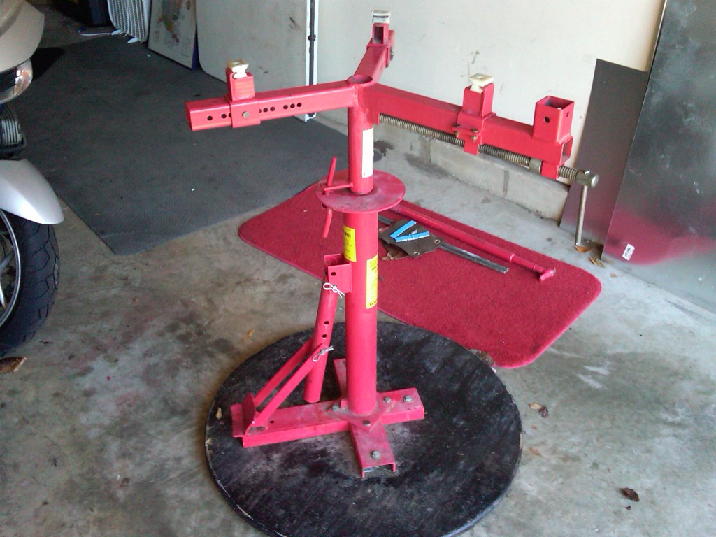 Sold - Harbor Freight Motorcycle Tire Changer, and NoMar Bar