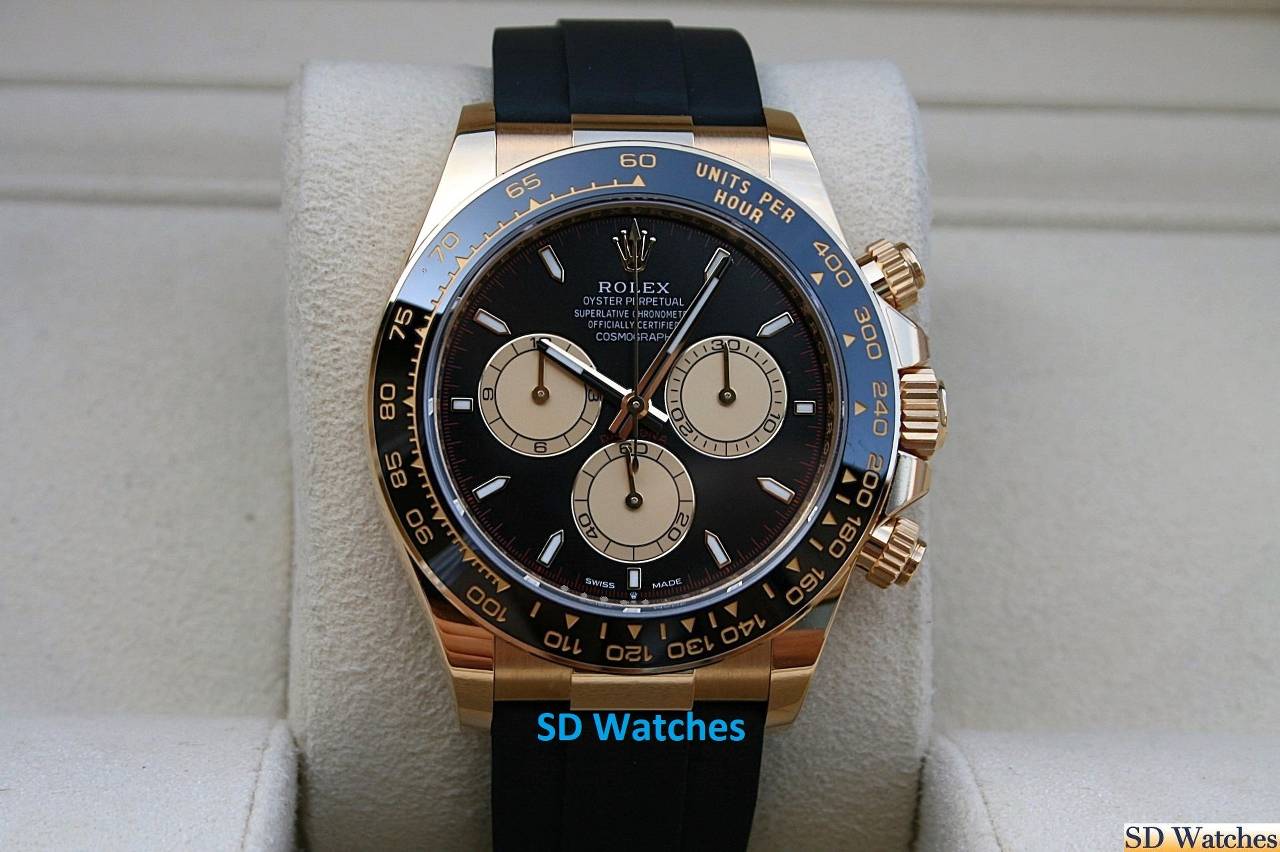 Rolex 126518 Daytona Watch 18K Yellow Gold Oysterflex