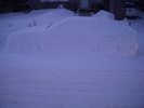 Snopra Toyota Supra Snowman Sculpture In Montreal, Canada