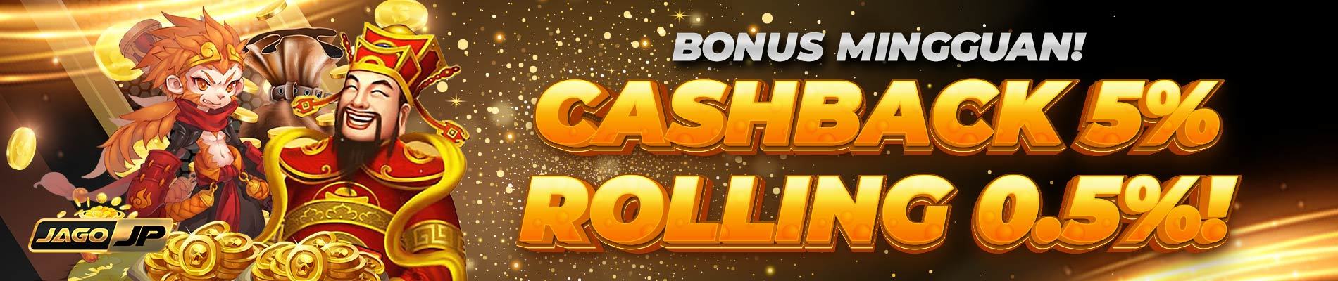JAGOJP Judi Online Bonus Mingguan Cashback Rolling