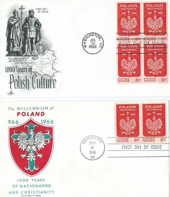 Poland’s Millennium 1966 postcard First day of issue